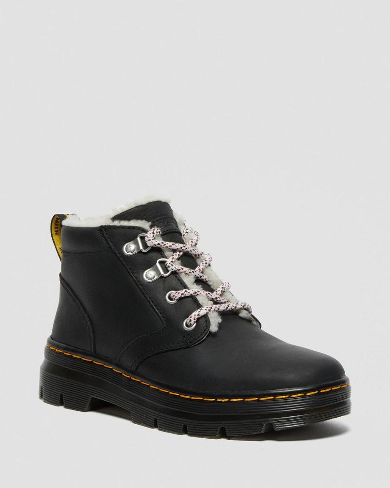 Dr Martens Bonny Faux Shearling Forede Fritidsstøvler Dame Sort | DK 74JPQ